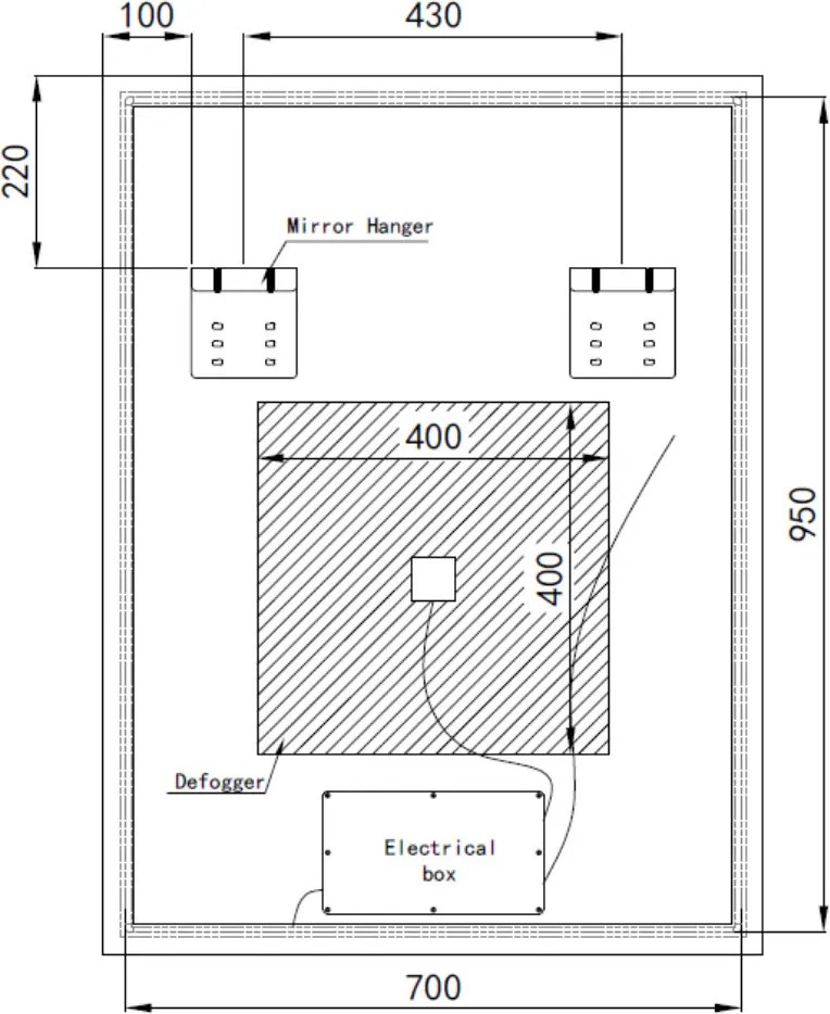 Álló fürdőszobai LED tükör 75x100cm | Páramentesítő funkció - Óra - Fényerő és színhőmérséklet szabályozás | Welland Luxury-Line G772