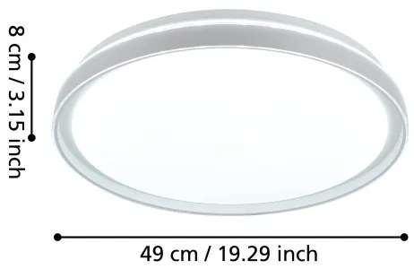 Eglo 99779 - LED Dimmelhető mennyezeti lámpa SELUCI LED/40W/230V 3000-6500K + távirányító