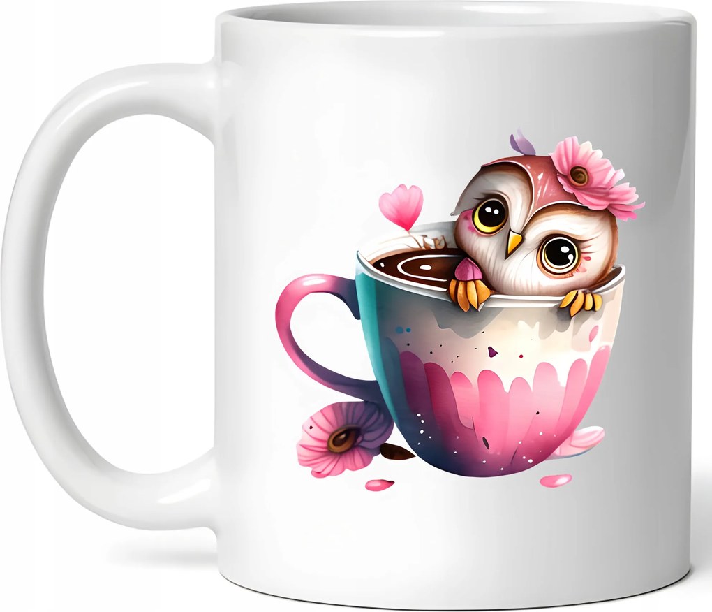 Látványos Bögre Édes Bagoly Kerámia Doboz 330ml