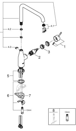 GROHE 30269GN0 - ESSENCE mosogatócsaptelep, aranyszínű