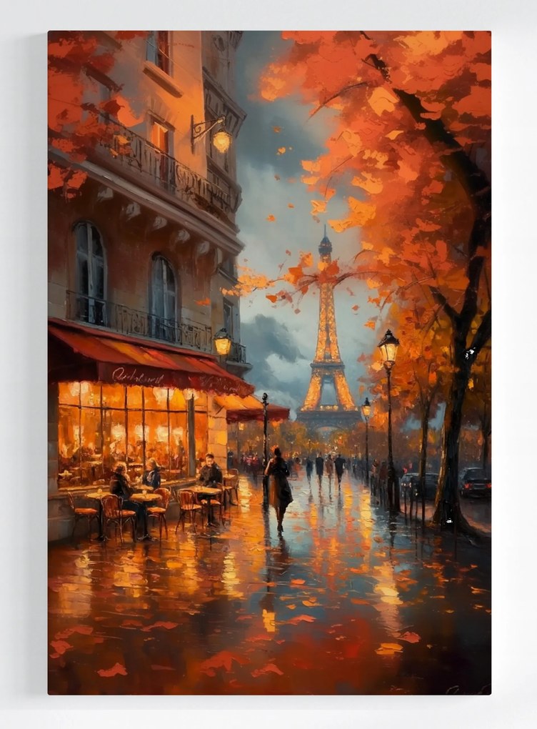 Canvas Vászonkép Párizs Eiffel-torony Ősz Naplemente 80x120