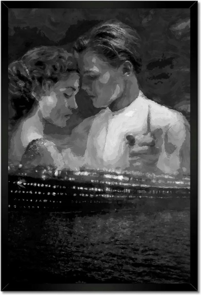 Poszter keretben 40x60 Titanic Fekete-fehér