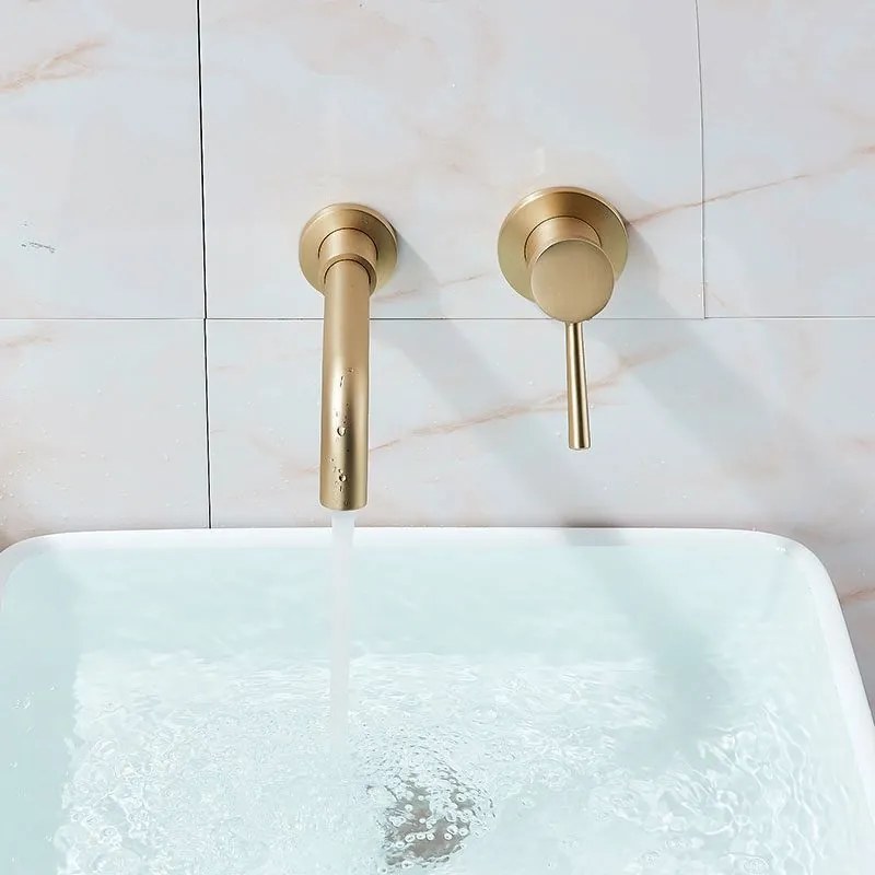 Falra szerelhető csaptelep Rea Lungo Long Gold Brush + box