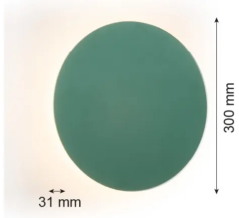 Argon 8325 - LED Fali lámpa OREGON PLUS LED/6W/230V 3000K 30 cm zöld