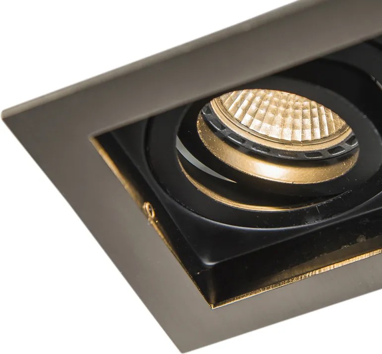 Okos süllyesztett spotlámpa acél, Wifi GU10 fényforrással - Carree