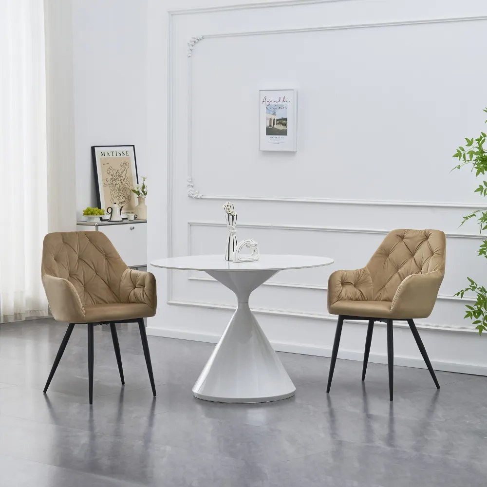 Design fotel, bézs Velvet szövet, VERIO NEW