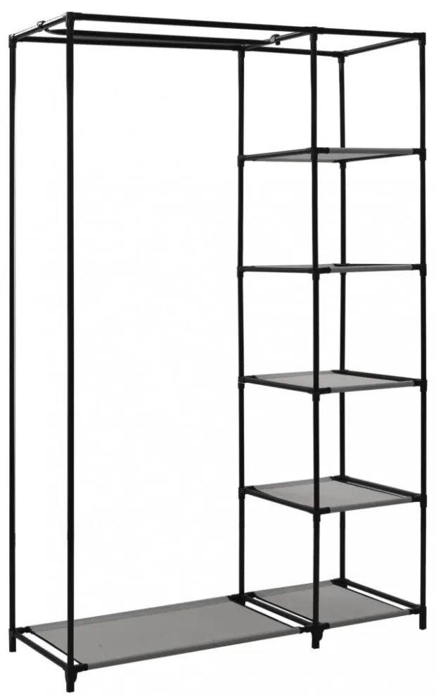 2 db szürke összecsukható szövet ruhásszekrény 110x45x175 cm