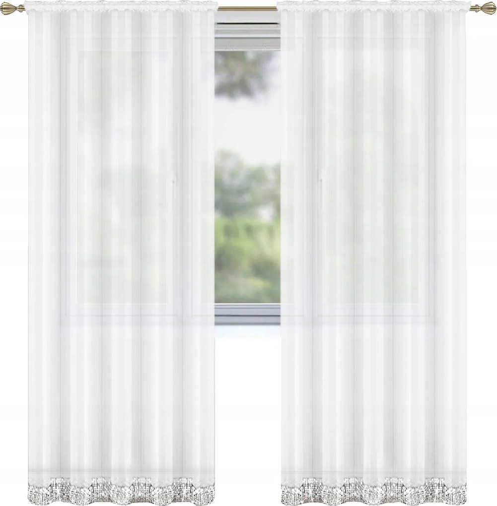 Fátyol Függöny 145x250 Erkély Szalag strassz