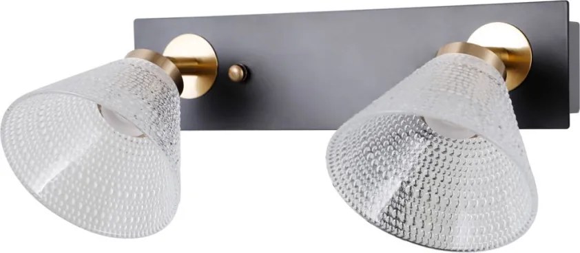 Italux Orella WL-34393-2-BK-HBR Fali lámpa 2x8W/LED 3000K 466lm IP20