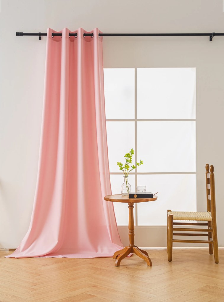 OXFORD LIGHT rózsaszín függöny 140x250 cm Felfüggesztés: Hullámos sínszalag