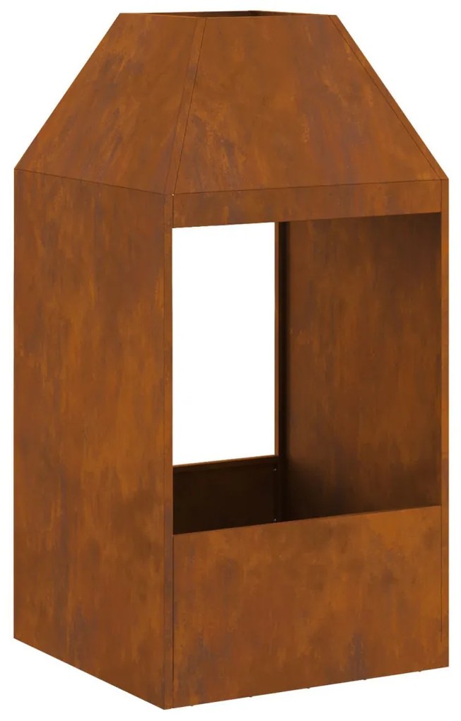Tűzrakó Barna 50 x 50 x 100 cm Acél