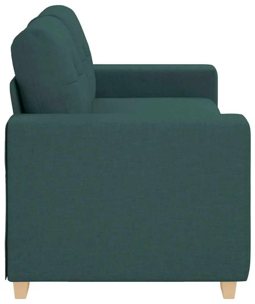 sötétzöld szövet loveseat kanapé 140 cm