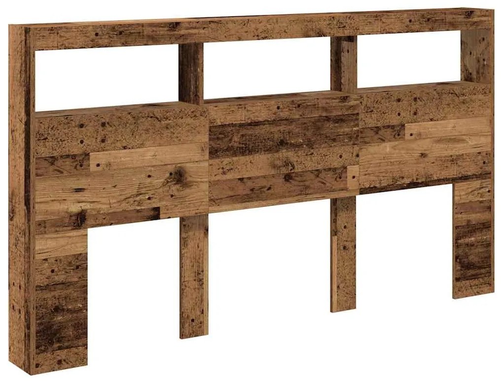 antik fa áthidalószekrény LED-világítással 180 x 17 x 102 cm