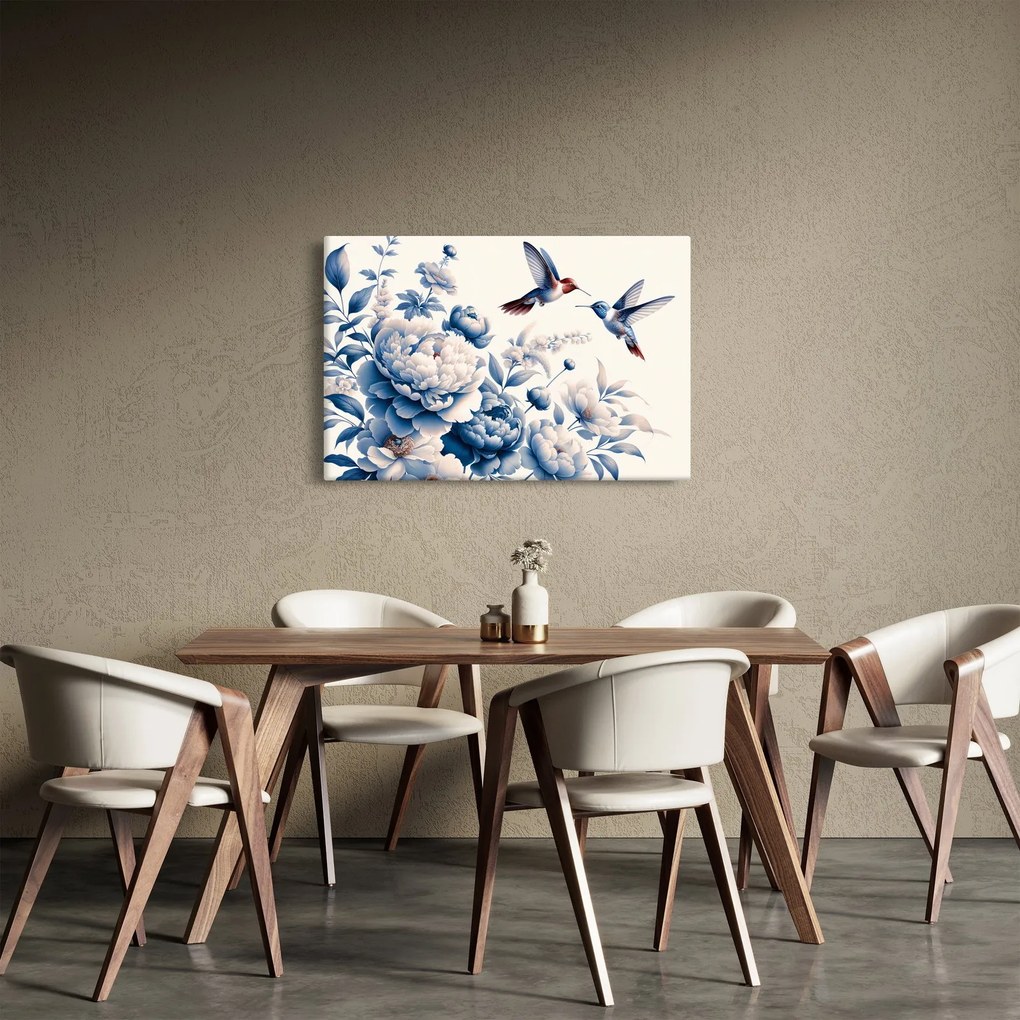 Kép - Kolibrik a virág felett (90x60 cm)