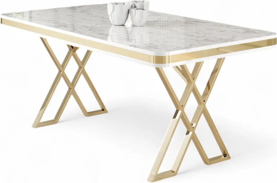 Vals - White Marble, Gold