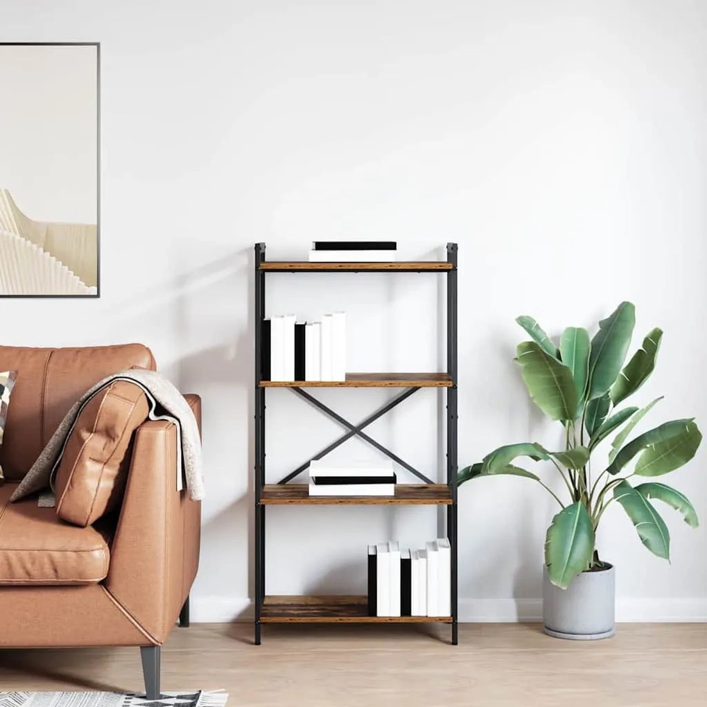 Könyvszekrény Régi fa 60 x 30 x 118 cm Faanyag