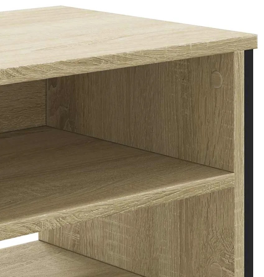 sonoma tölgy színű szerelt fa TV-szekrény 122 x 34 x 41 cm