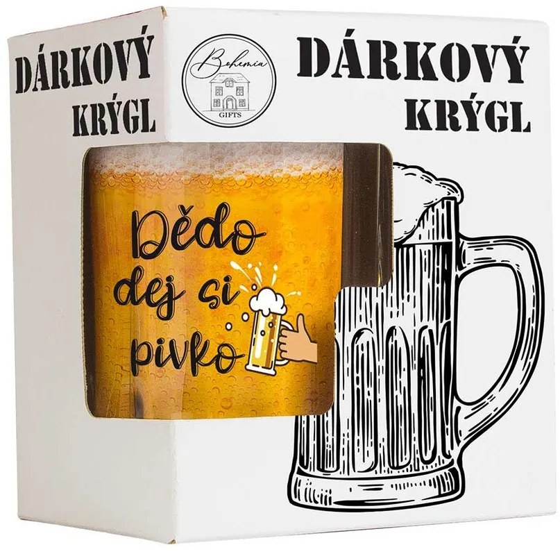 Bohemia Gifts Ajándék söröskorsó - Nagypapának,500 ml