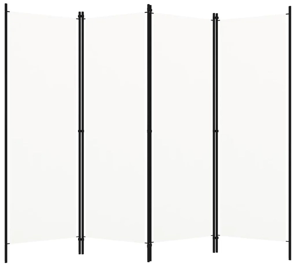 vidaXL fehér 4 paneles paraván 200 x 180 cm