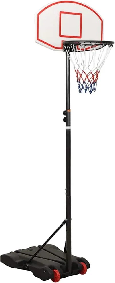 vidaXL fehér polietilén kosárlabda állvány 216-250 cm