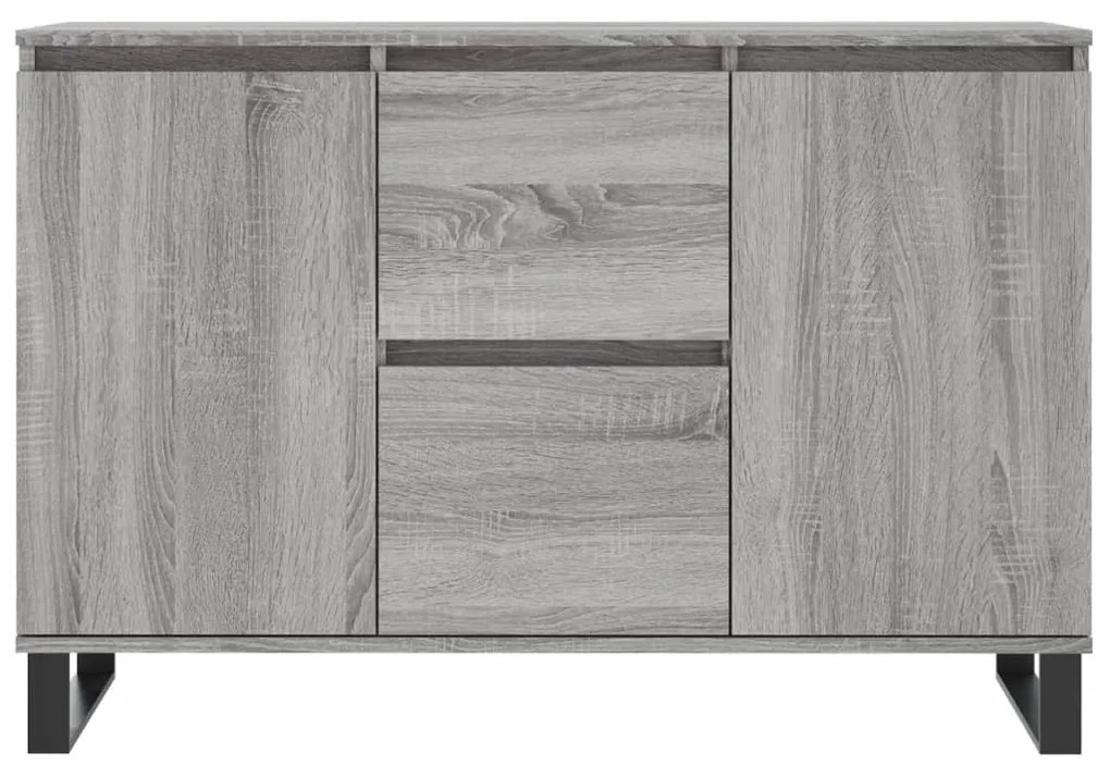 szürke sonoma színű szerelt fa tálalószekrény 104 x 35 x 70 cm