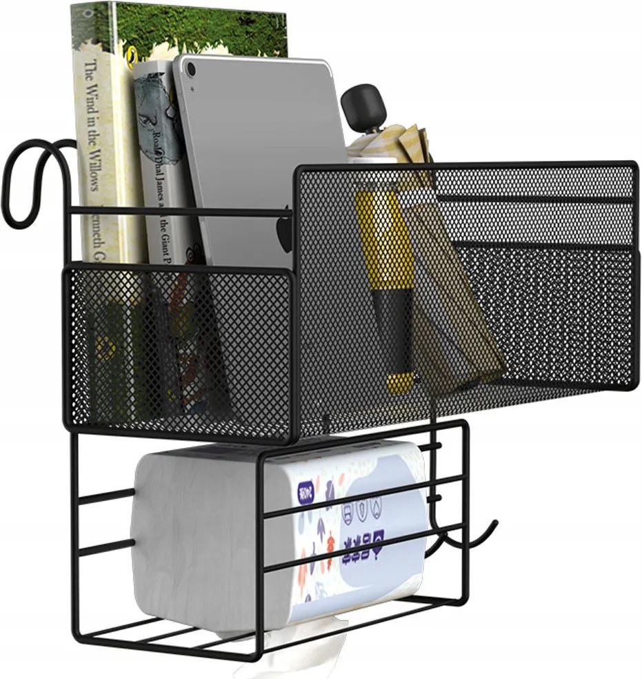 Polc rendszerező konyhai tároló akasztós loft 3 x akasztók fogantyúk