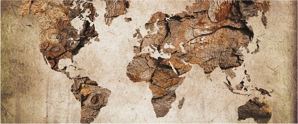 Flizelin tapéta Flizelin fali prémium fa térkép 250x104