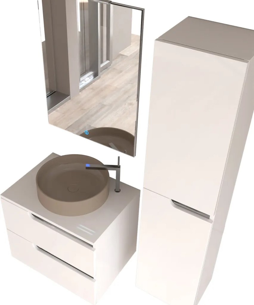 Piramida PERLA 60 G fürdőszobai tükör LED világítással - érintőkapcsolóval - 60 x 80 x 4 cm