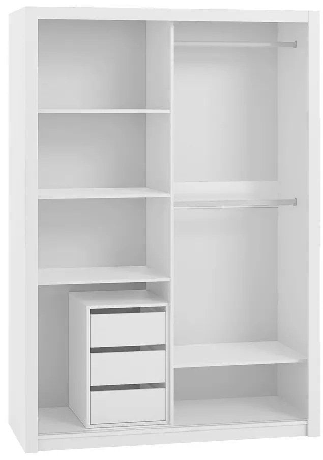 Ruhásszekrény tolóajtókkal Klary SZ120 KE04 (fehér) . 1105733