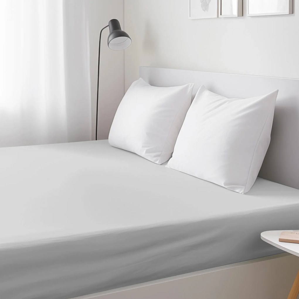 Goldea pamut gumis lepedő - világosszürke 90 x 200 cm