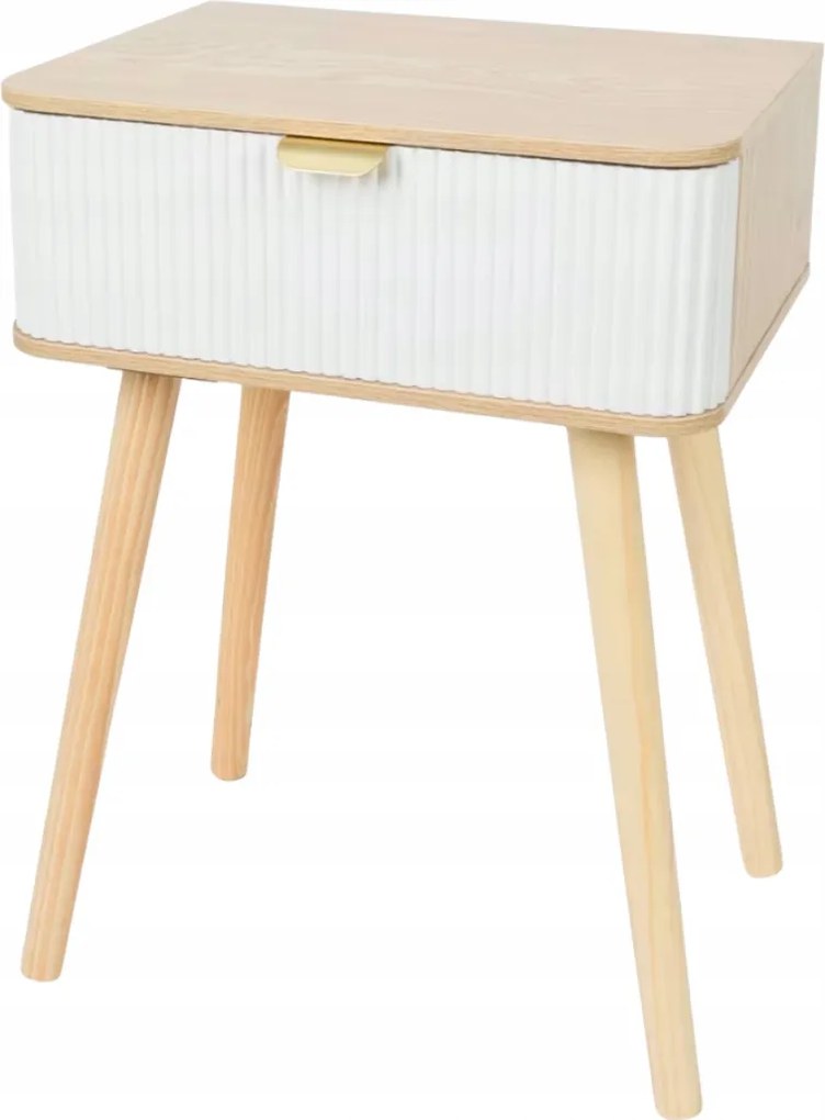 Éjjeliszekrény Fiókkal Fa Dohányzóasztal Összecsukható Barna