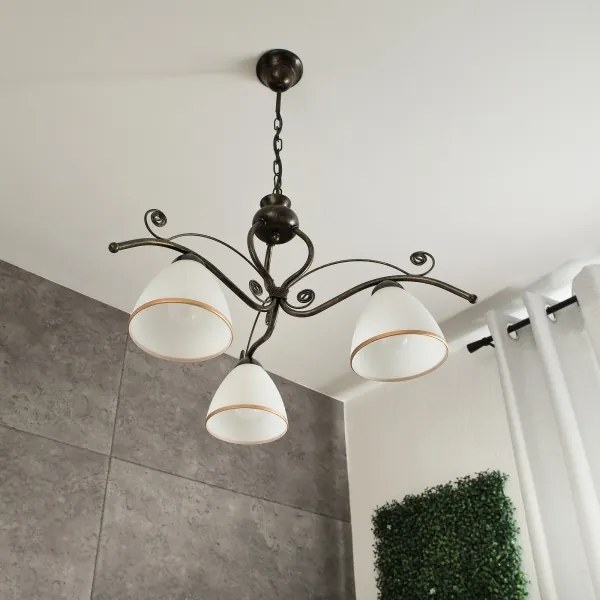 Csillár láncon RETRO II 3xE27/60W/230V