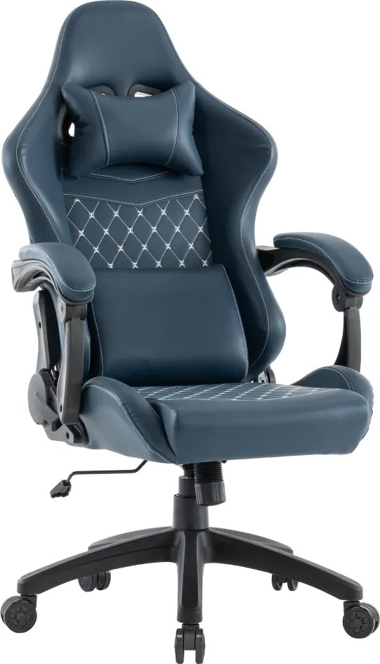 Irodai/gamer szék, kék, teherbírás 150 kg, SAMIE