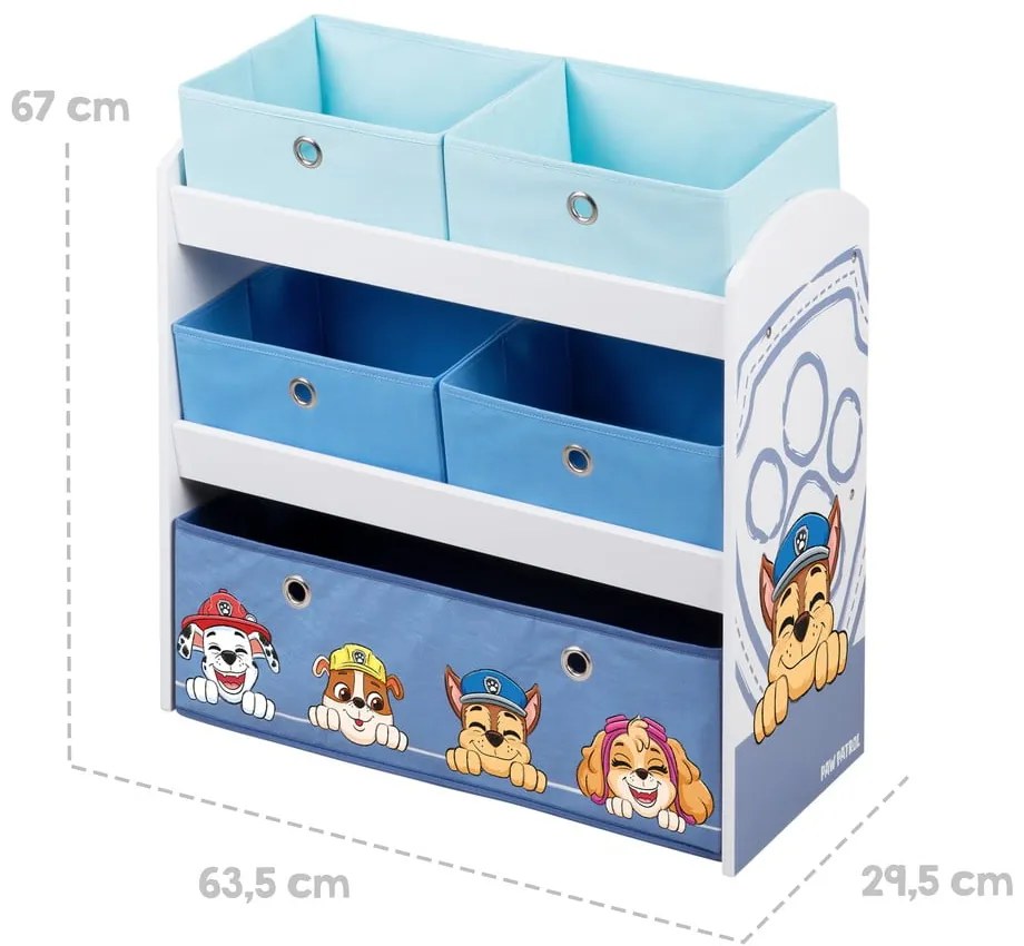 Játéktároló doboz 63.5x29.5x67 cm Paw Patrol – Roba