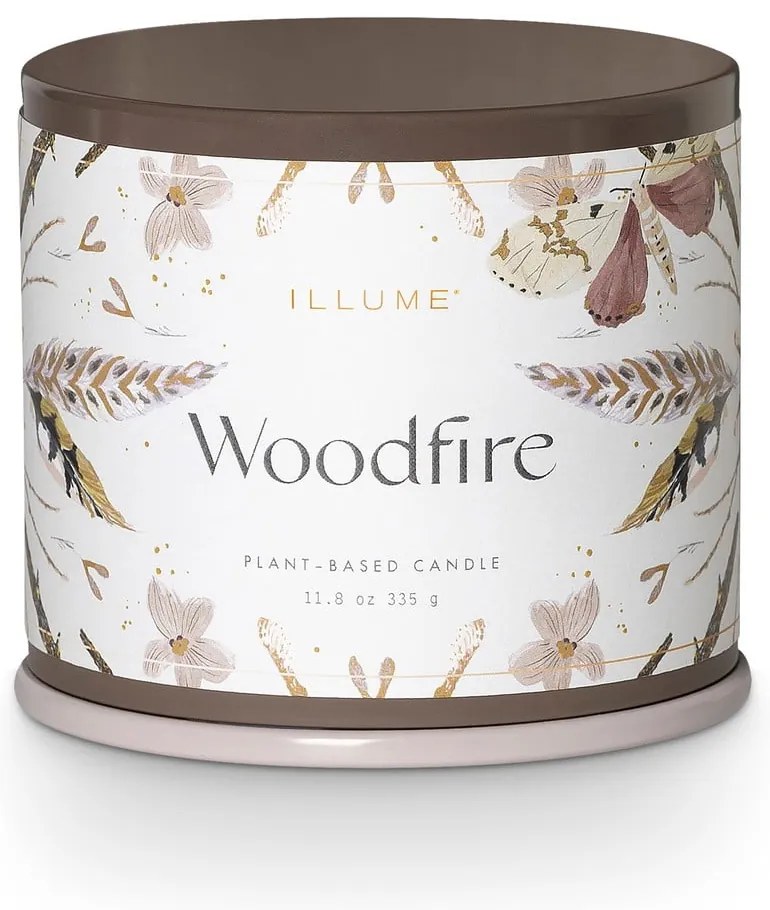 Illatos szójaviasz gyertya, égési idő 50 ó Woodfire – ILLUME x Bloomingville