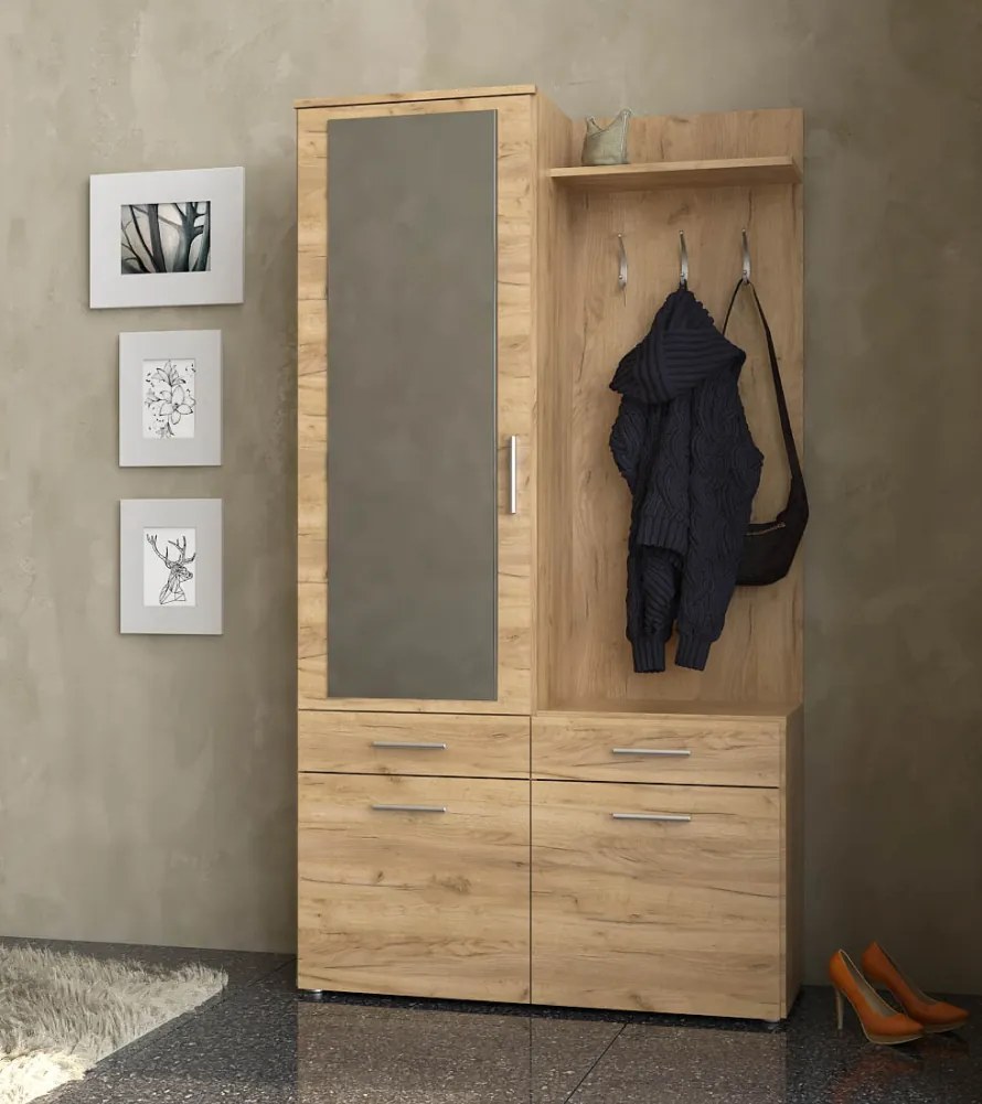 Előszobai készlet, artisan tölgy, LEVITO