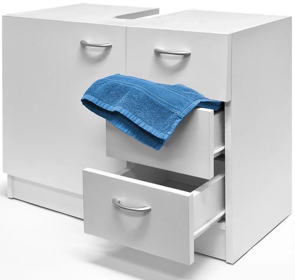 Casaria® Fürdőszobai szekrény 3 fiókkal