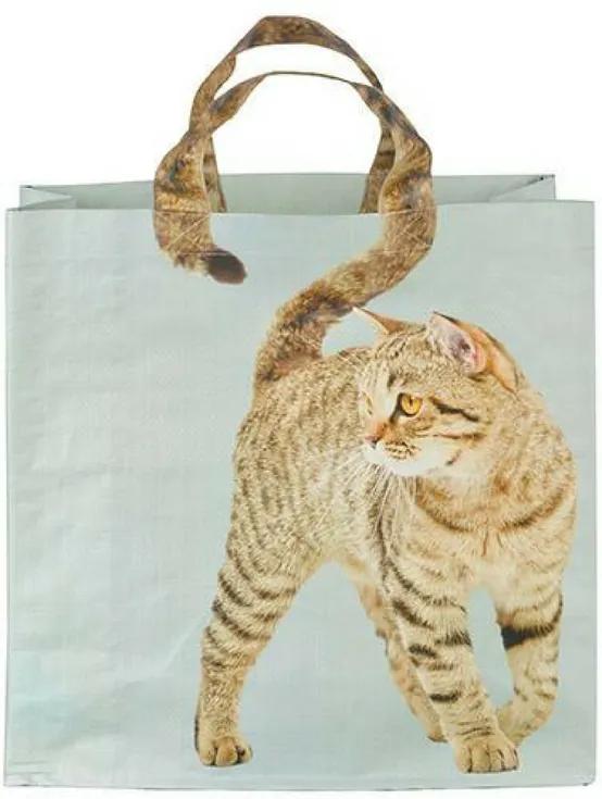 Bevásárló táska, cirmos cica mintával