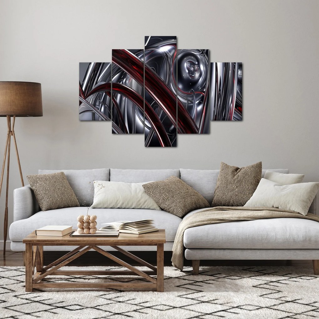 Szürke absztrakció kép (150x105 cm)