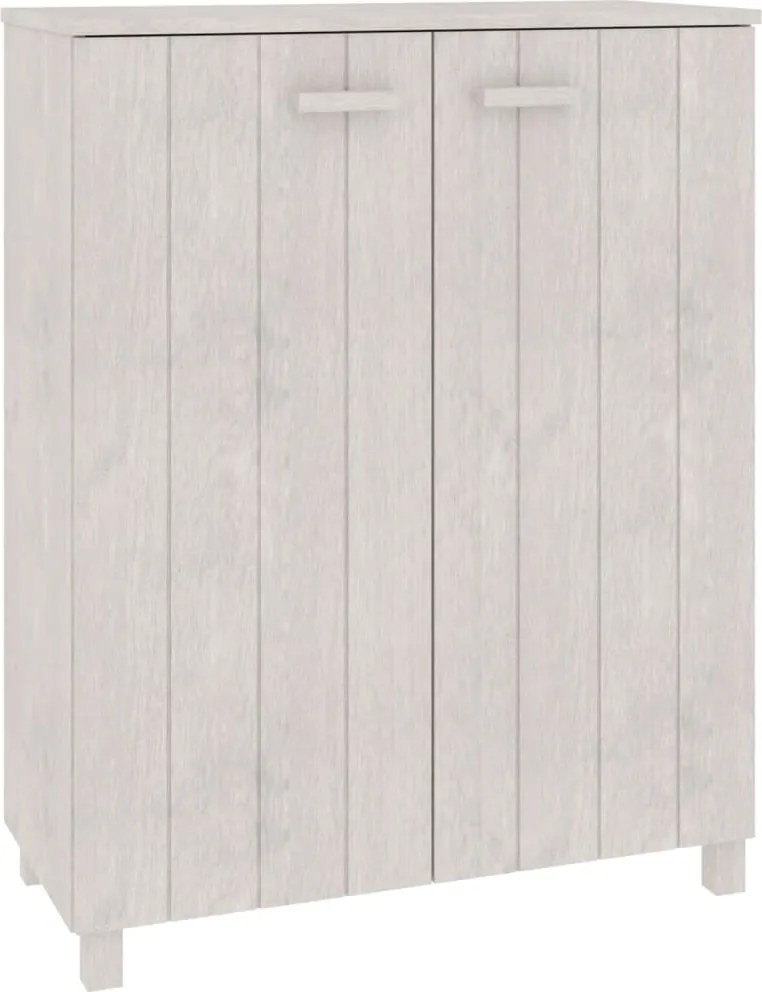 vidaXL HAMAR fehér tömör fenyőfa cipőszekrény 85 x 40 x 108 cm
