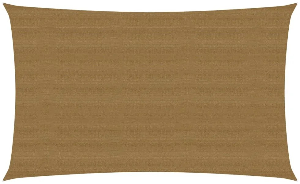 tópszínű HDPE napvitorla 160 g/m² 3 x 6 m