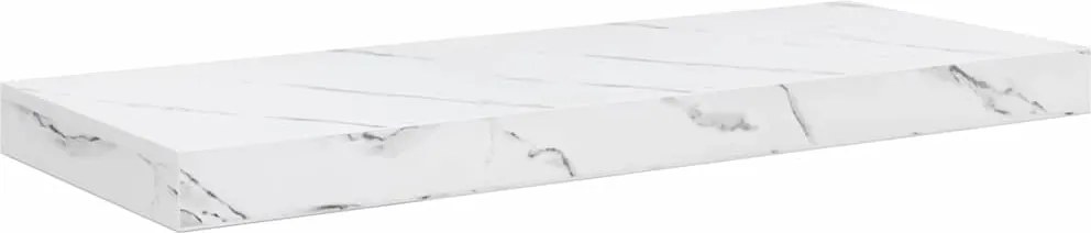 vidaXL Falpolc Falra szerelhető Fehér márvány 50 x 23 x 4 cm Faanyag
