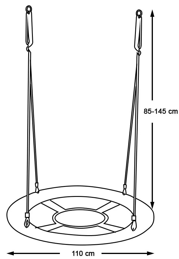 Fészekhinta-110 cm-es-kék-sátor nélkül