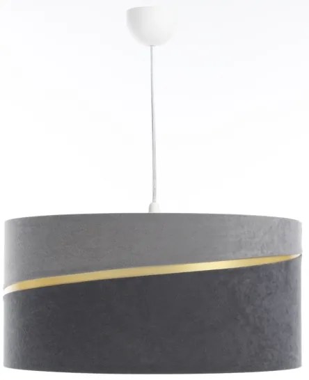 Csillár zsinóron SWING 1xE27/60W/230V szürke/arany