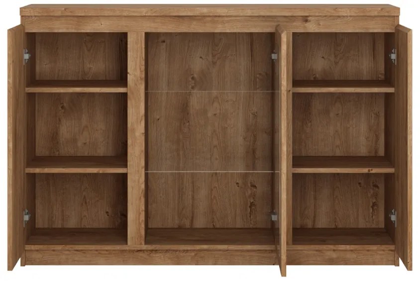 FRILO III komód, 135,4x92,9x40, tölgyfa ribbeck arany