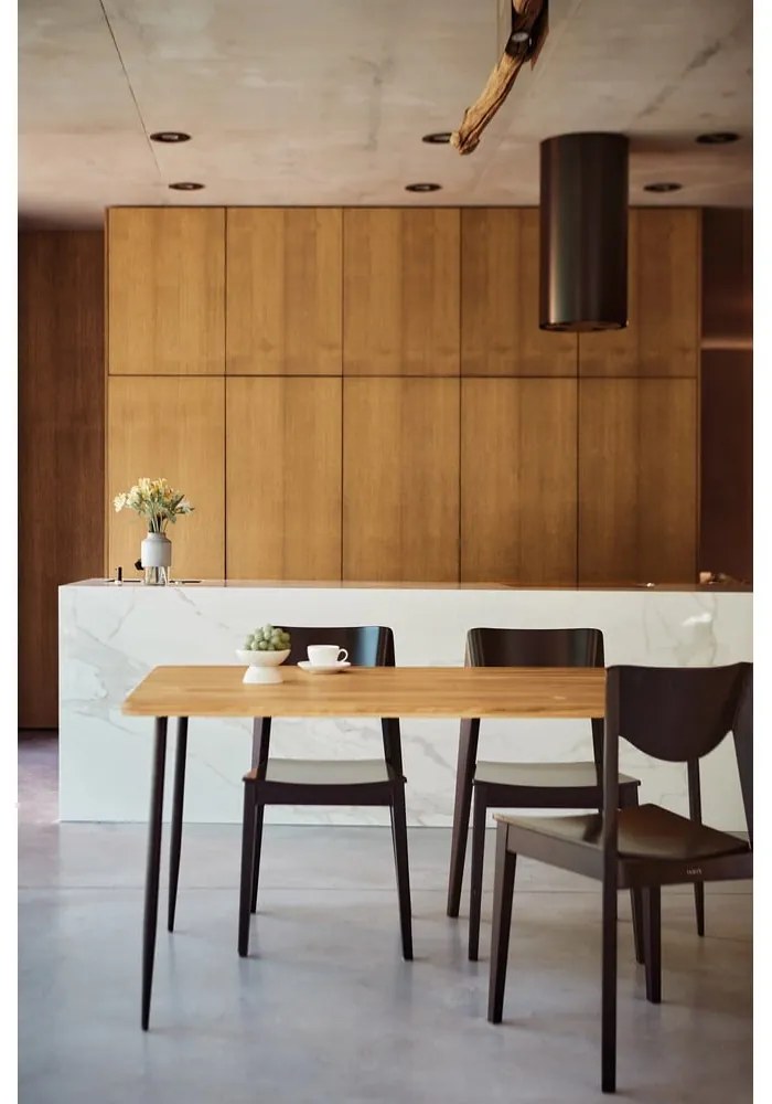 Tölgyfa étkezőasztal 160x90 cm Kula – The Beds