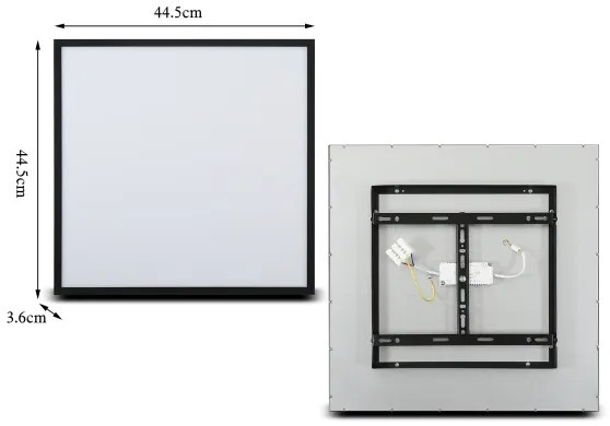 Brilagi - LED Mennyezeti lámpa SLIMFRAME LED/36W/230V 45x45 cm fekete