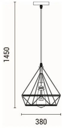Csillár zsinóron FLARE 1xE27/15W/230V bézs