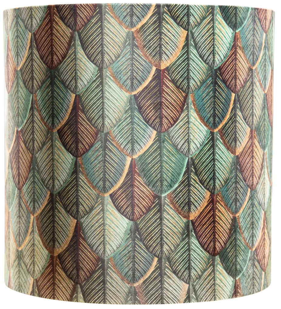 Bársony lámpabúra levélminta arany belsejével 40/40/40