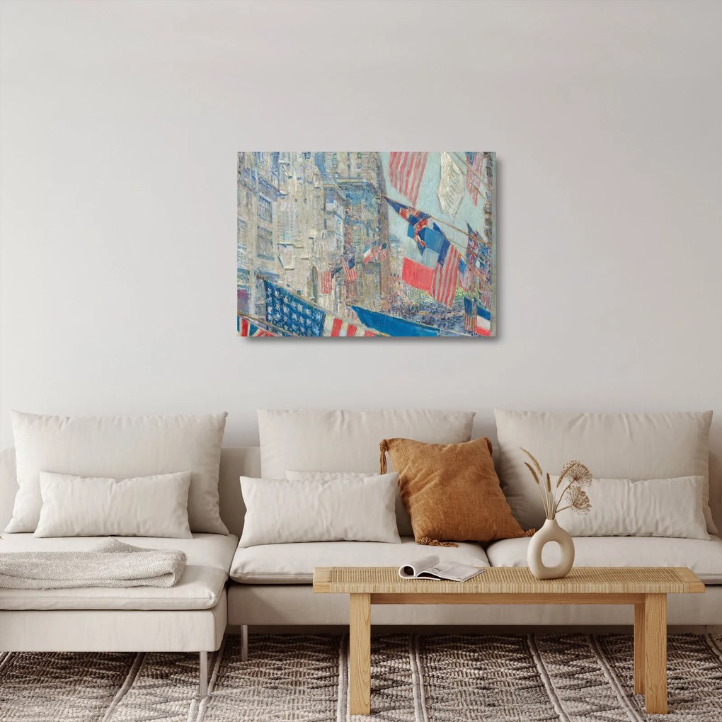 Üveg kép - Childe Hassam, Allies day, reprodukciók (70x50 cm)